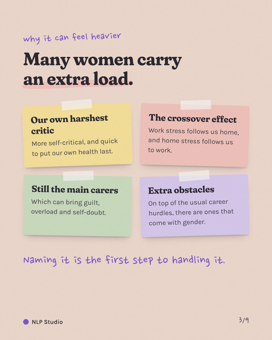 Many women carry an extra load.